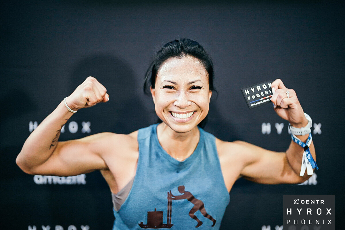 Glenda McFarlane, founder of Moxy Fit, at HYROX Phoenix